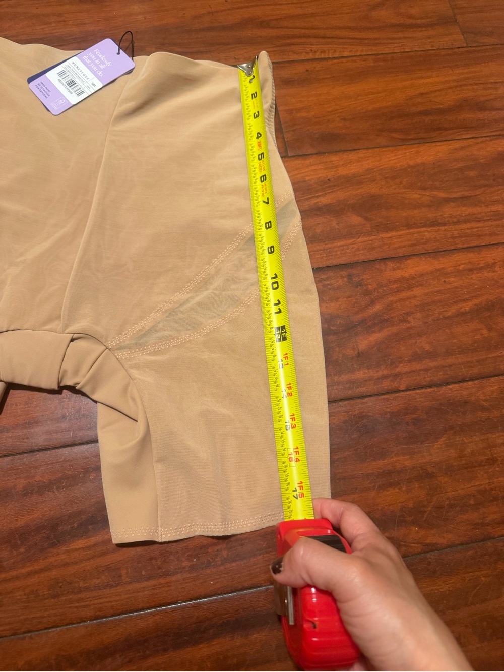 Honeylove High-Waist Beige Shapewear Shorts - Picture 4 of 9